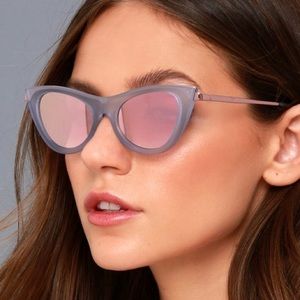 ENCHANTRESS MATTE BLUE AND PINK MIRRORED CAT-EYE